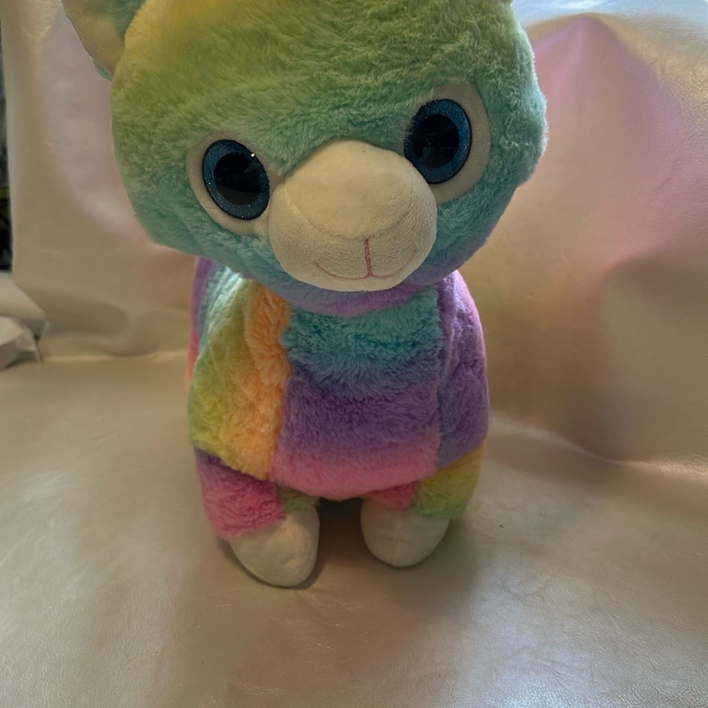 Pink and Orange Stuffed Animal Toy